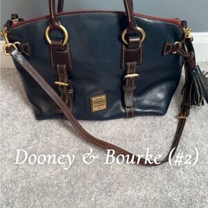 Dooney & Bourke Dark Blue Leather Shoulder Bag
